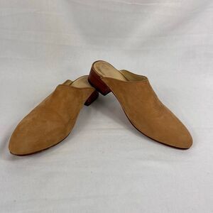 Nisolo Leather Mules Tan Suede Slip-On Heels Women’s 8.5